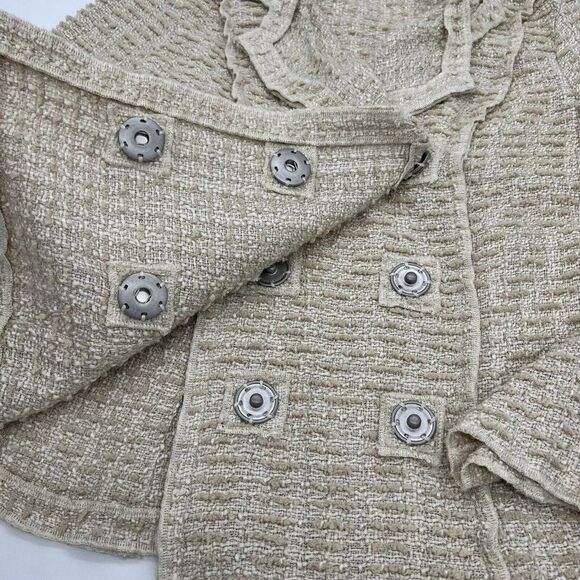 Cabi Beige The Estate 985 Chenille Double Breasted Blazer Jacket Womens Small - Picture 3 of 5